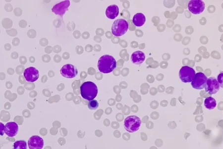 A microscopic image of Acute Lymphocytic Leukemia
