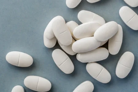 A top view of Adam’s Secret Extra Strength capsules