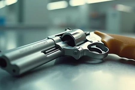 A silencer on a table