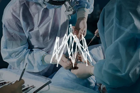 An ongoing surgery for placing B. Braun IVC Filter