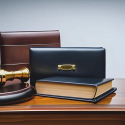 Lawyer books on a table