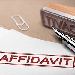 Stamping an affidavit document 