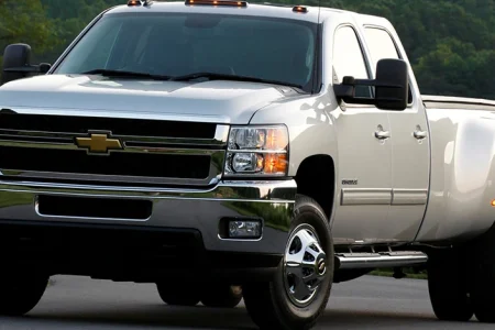 A silver Chevrolet Silverado car
