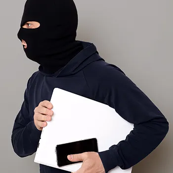 Thief claiming gadgets as his own