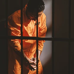 A criminal in jail