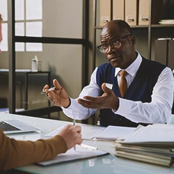 An office worker experiencing discrimination