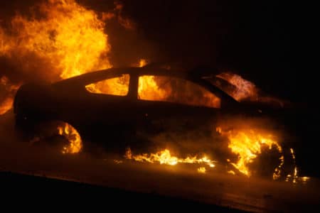 Electric Car Fire