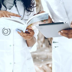 A doctors reading up on IVC filters