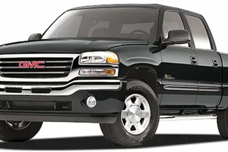 A black GMC Sierra car