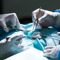 Doctors in the middle of a surgery 