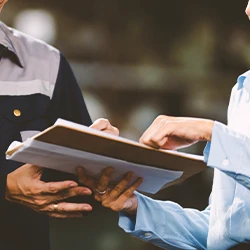 A lawyer explaining the collateral source rule to a person