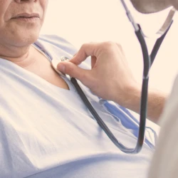 A doctor checking a patient for the IVC filter