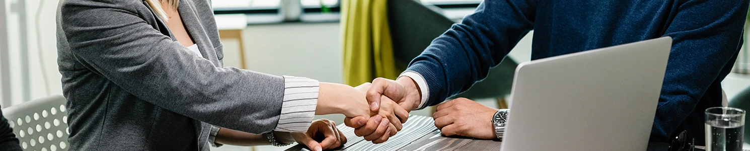 A lawyer and a client having a deal