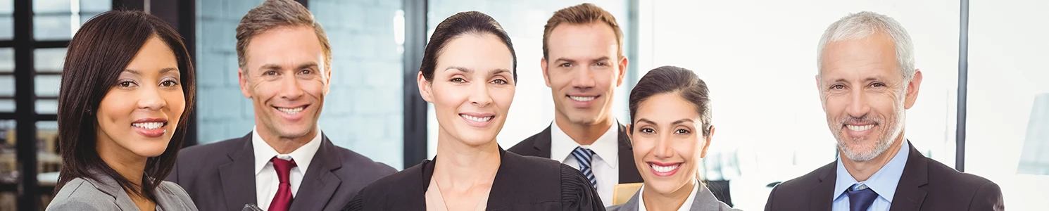 Lawyers and businessmen together in one image