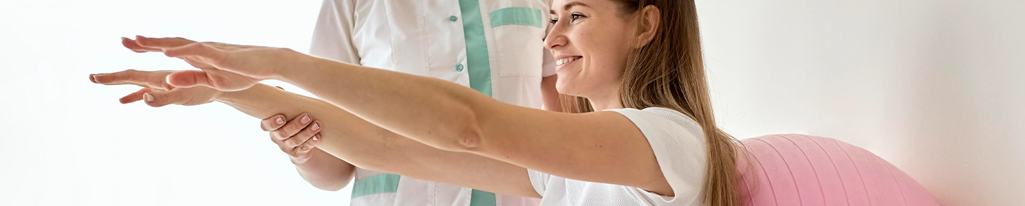 Woman doing physical tests 