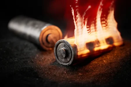 Lithium Battery Danger of Burning or Exploding, Heat, Fire, Explosion