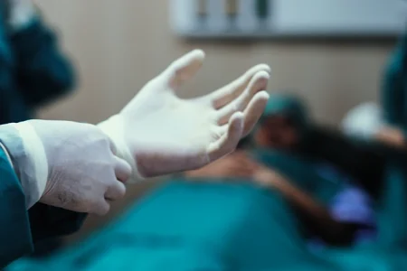 doctor preparing to start surgery on patient