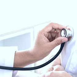 Doctor checking a patient