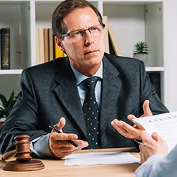 An image of a lawyer explaining