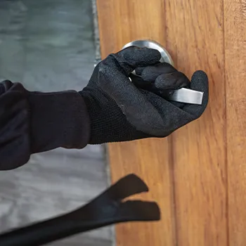Holding a wrench to trespass a private property