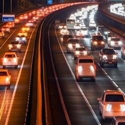 A night car traffic in LA