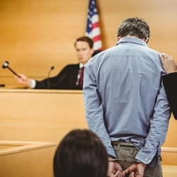 A man in the court charged as guilty