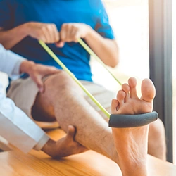 A person doing physical therapy 
