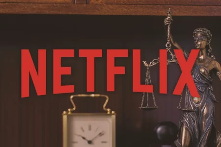 lawyer table with the netflix logo